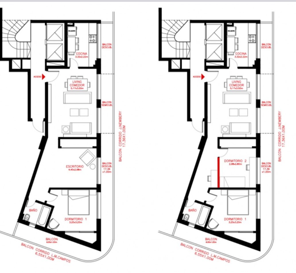 3 Ambientes con Gran Balcon y Cochera, en Zona "Las Cañitas". VENDIDO!